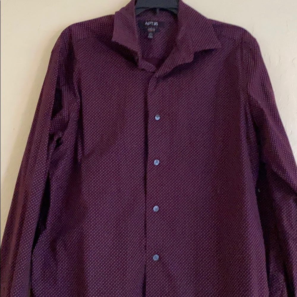 Rich Maroon polka dot dress shirt